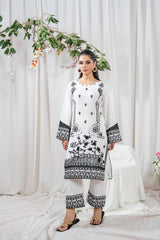 Zoya Zafar Stitched 2 Piece Cotton Suit-Haseens Andaaz