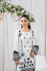 Zoya Zafar Stitched 2 Piece Cotton Suit-Haseens Andaaz