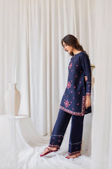 Zoya Zafar Stitched 2 Piece Cotton Suit-Farshi Shalwar trendy