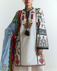 Jugnu by Hussain Rehar Unstitched 3 Piece Spring Summer Edit 2 Suit-Tiya