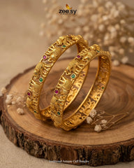 Zeesy-Traditional Antique Cuff Bangles