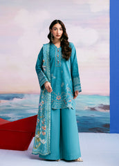 Zync By Florent Unstitched 3 Piece Printkari Lawn Suit-FZ-7A