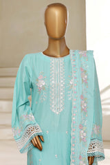 Sada Bahar Stitched 3 Piece Luxury Emb Spring Vol-05 Suit-MK-49-Ferozi