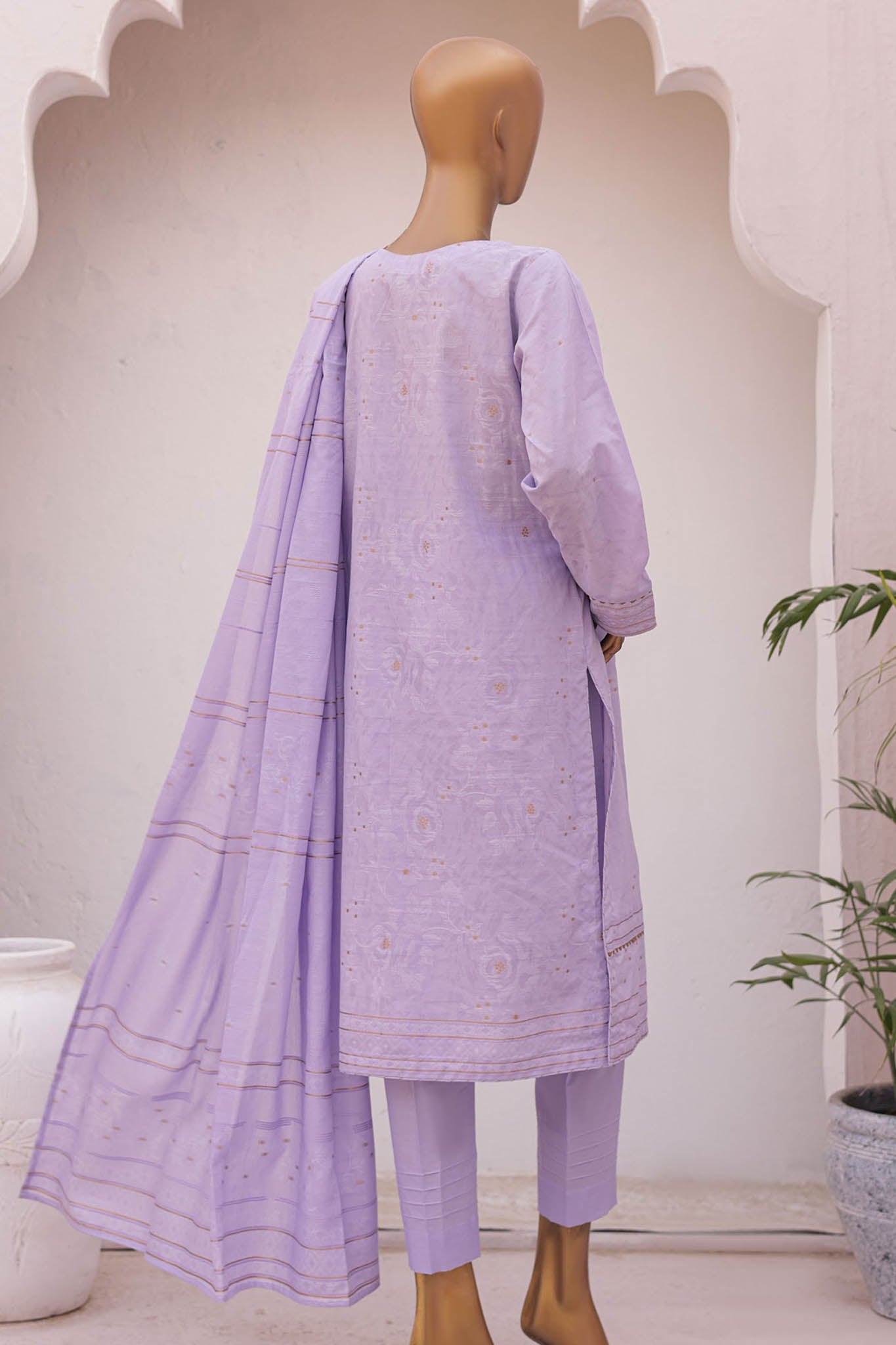 Valencia By HZ Unstitched 3 Piece Jacquard Lawn Collection'2024-VJ-03