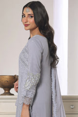 Aura By Soghat Unstitched 3 Piece Luxury Chiffon Formals Suit-Veronica