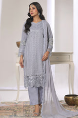 Aura By Soghat Unstitched 3 Piece Luxury Chiffon Formals Suit-Veronica