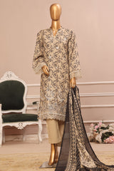 Bin Saeed Stitched 3 Piece Exclusive Emb Lawn Vol-02 Collection-WC-1673-Skin