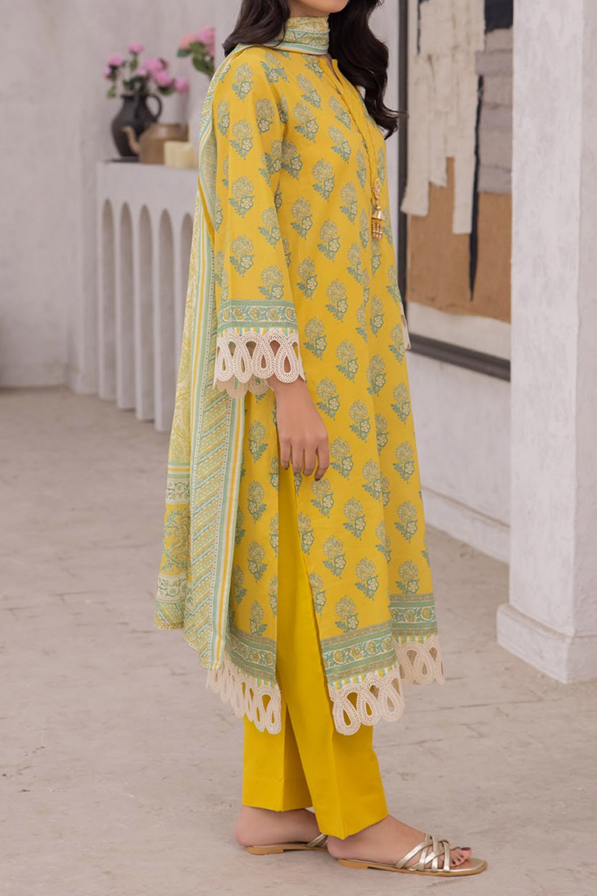 Zellbury Unstitched 3 Piece Emb & Printed Lawn Collection'2024-WU-075