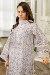 Zellbury Unstitched 3 Piece Chikankari Cotton Suit-WUC25E34030