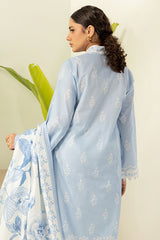 Zellbury Unstitched 3 Piece Lawn Suit-WUS-30631