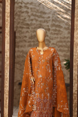 Dr Haris 4D Daman Cutwork Kari Unstitched 3 Piece Lawn Vol-03 Suit-DAM-009
