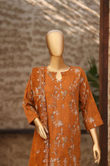 Dr Haris 4D Daman Cutwork Kari Unstitched 3 Piece Lawn Vol-03 Suit-DAM-009