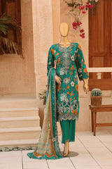 CASCA By Dr Haris Unstitched 3 Piece Lawn Suit-CAS-002