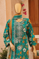 CASCA By Dr Haris Unstitched 3 Piece Lawn Suit-CAS-002