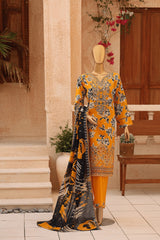 CASCA By Dr Haris Unstitched 3 Piece Lawn Suit-CAS-007