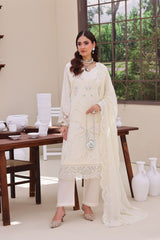 QUEEN OF HEARTS By Dr Haris Unstitched 3 Piece Lawn Suit-QOH-005