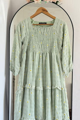 Amna Ali Nazwaz Stitched Maxi-DAISY-SMOCKED