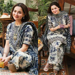 Brandlo PK Indigo Shibori Print 2-Piece Set – Artistic Fusion ( Y -124)