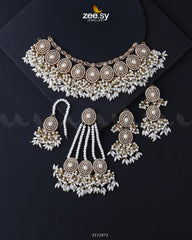 Priyanka Bridal Sets Golden White - Zeesy Jewellery