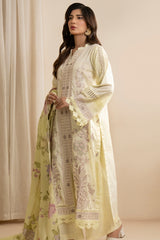 Zellbury Unstitched 3 Piece Lawn Suit-WUS25E30607