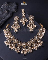Monarda Bridal Sets Golden Black - Zeesy Jewellery
