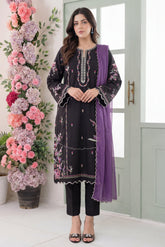 Mashrib Official Stitched 2 Piece Wrinkle Free Eid Edit Suit-Noir Bloom