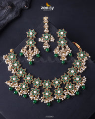 Monarda Bridal Sets Golden Green - Zeesy Jewellery