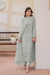 Tehwar By Imrozia Serene Stitched 3 Piece Formals Suit-IP-134 Zareha (Sage Mist)
