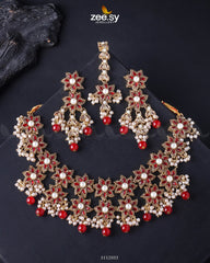 Monarda Bridal Sets Golden Red - Zeesy Jewellery