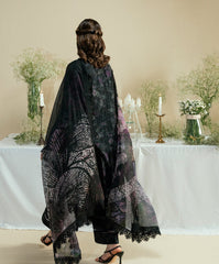 Luxe Edit By Kaanthaa Unstitched 3 Piece Summer Suit-KUNEP-3P-002 BLACK-LAWN UNSTITCHED 3PC