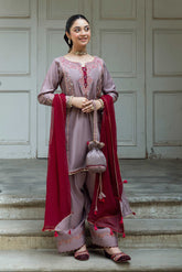 Paranda Omal By Komal Stitched 3 Piece Festive Collection'2025-Khumar