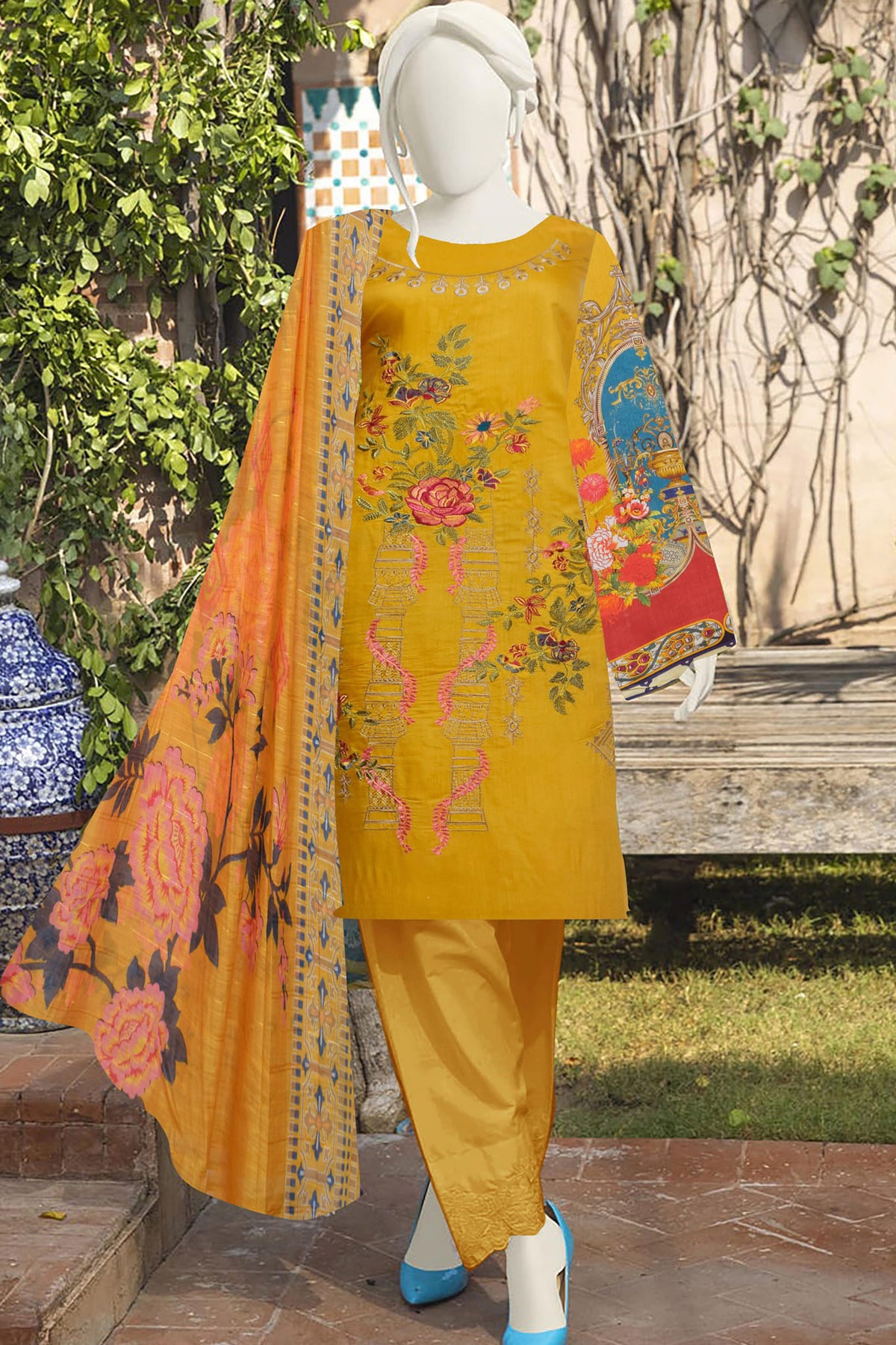 Arzoo by Javed Arts Unstitched 3 Piece Digital Printed Viscose Collection'2022-D-04