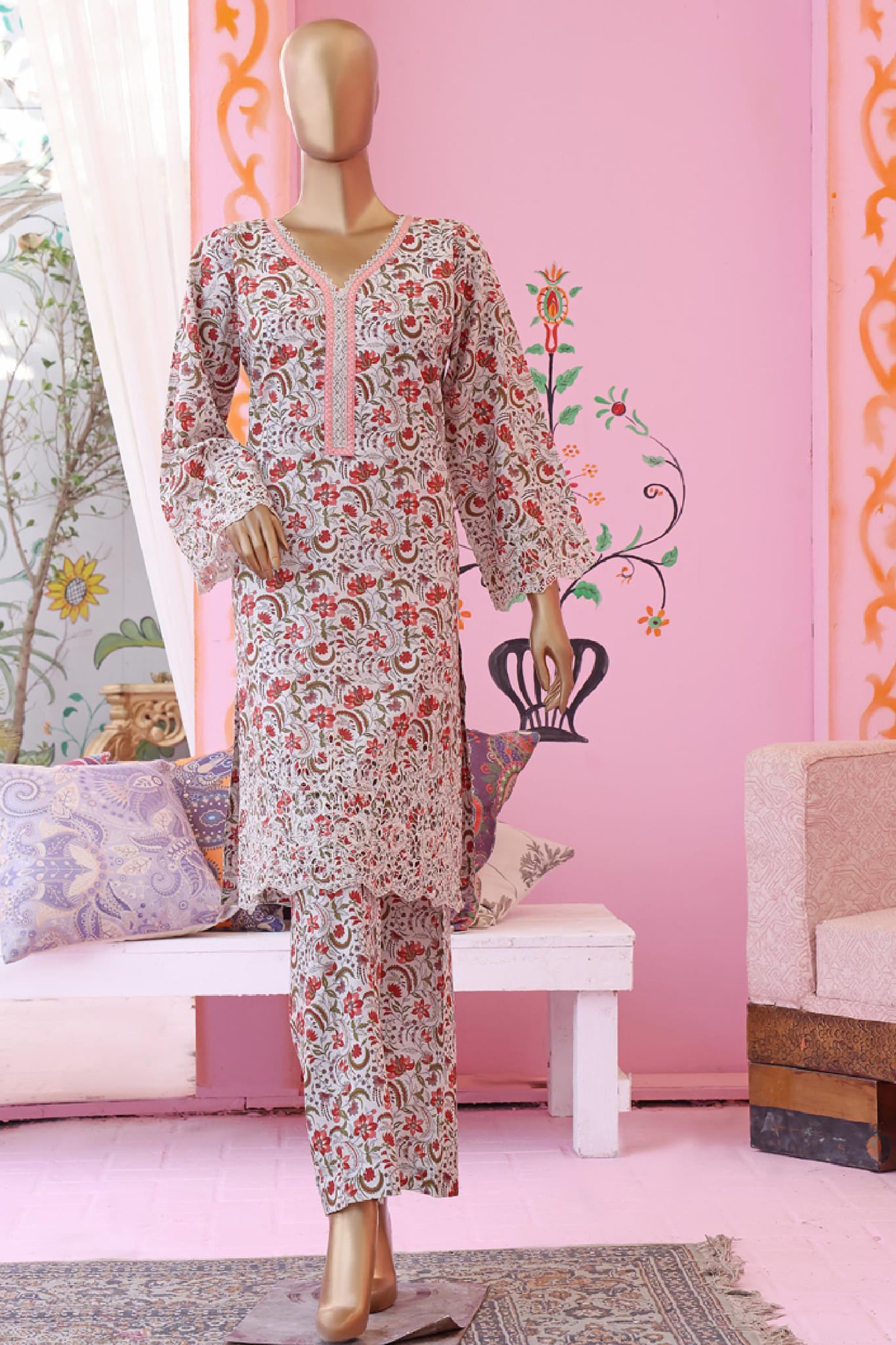 Janaan by Bin Saeed Stitched 2 Piece Chikankari Cotton Vol-02 Collecti –  Shomi Official