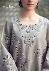 Aira By Asim Jofa Unstitched 3 Piece Emb Cambric Summer Suit-AJMUB-01