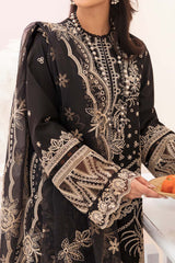 Afrozeh Unstitched 3 Piece Festive Chikankari Lawn Collection'2023-07-Noir