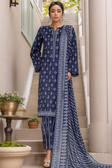 Bin Saeed Stitched 3 Piece Printed Cotton Vol-01 Collection'2025-WC-2374-Blue