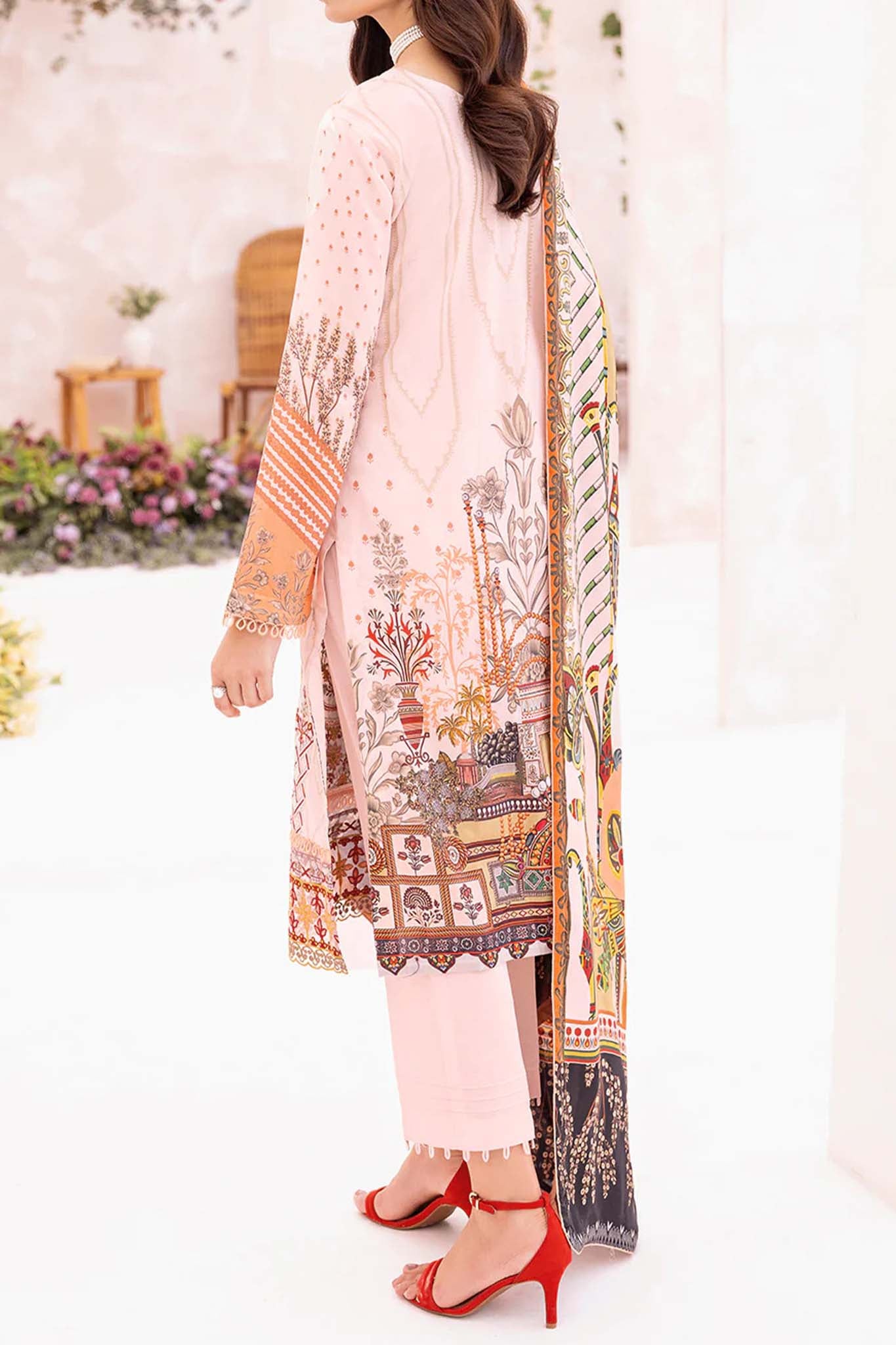 Mashaal by Ramsha Unstitched 3 Piece Luxury Lawn Vol-07 Collection'2023-L-712