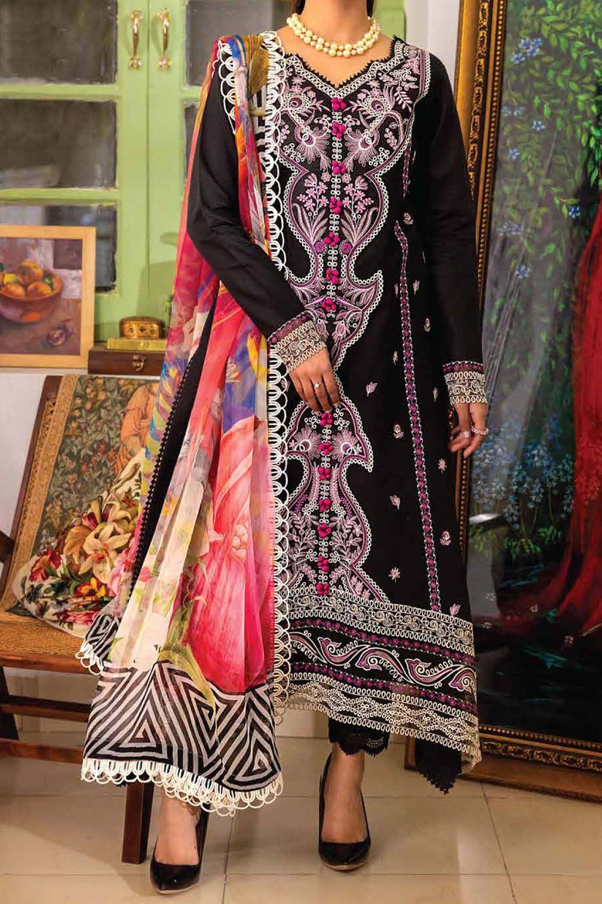 Roheenaz Unstitched 3 Piece Spring Summer Lawn Collection'2023-RNZ-08-B-Rani