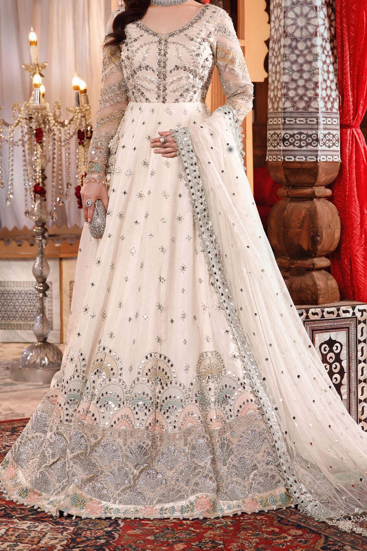 Maria B Mbroidered Unstitched 3 Piece Wedding Collection'2022-BD-2502