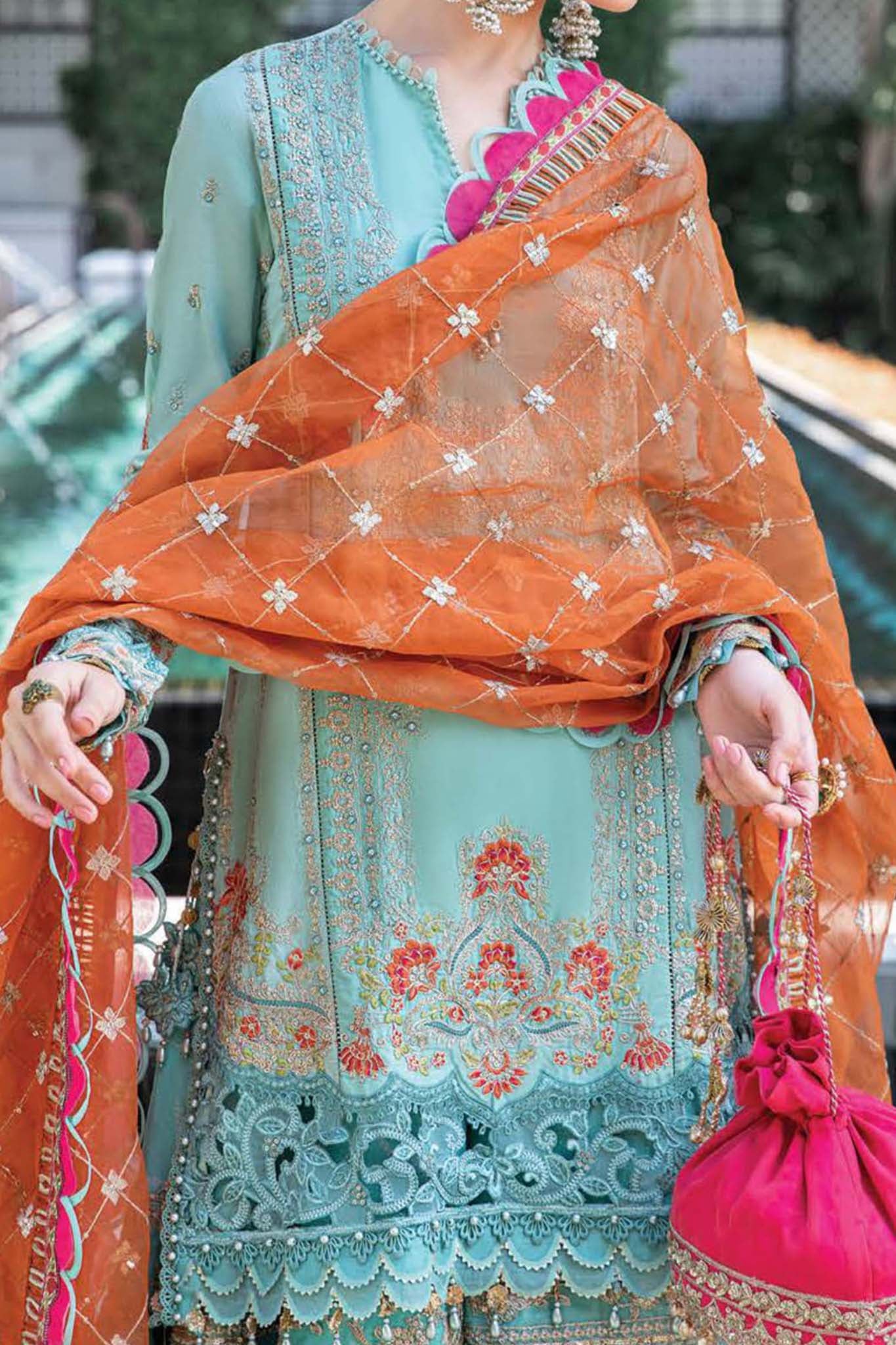 Maria B Unstitched 3 Piece Luxury Eid Lawn Collection'2023-D-05