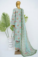 Bin Saeed Stitched 3 Piece Exclusive Printed Lawn Vol-15 Suit-LSM-3325-FEROZI