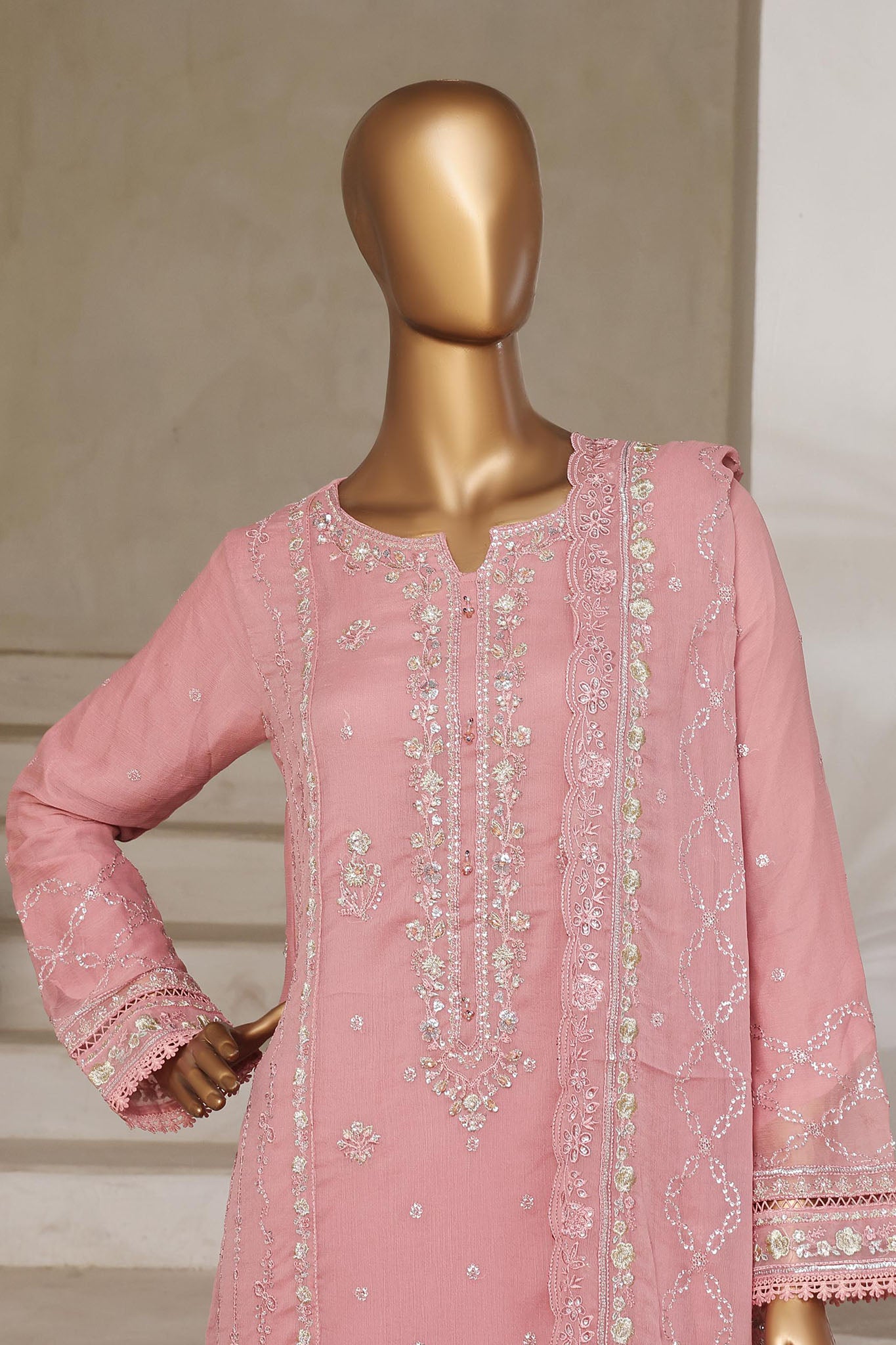 Aura By Sada E Noor Stitched 3 Piece Luxury Chiffon Vol-01 Collection'2025-Aura-04-Pink