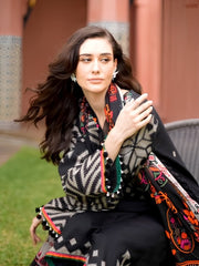 Aadaab Boutique ZARA NOIR – Wool Shawl 3-Piece Printed Dress (Stitched)