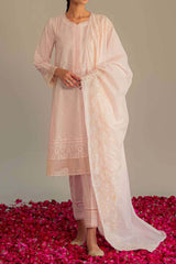 Cross Stitch Unstitched 3 Piece Chikankari Lawn Collection'2023-204-Ethereal Pink