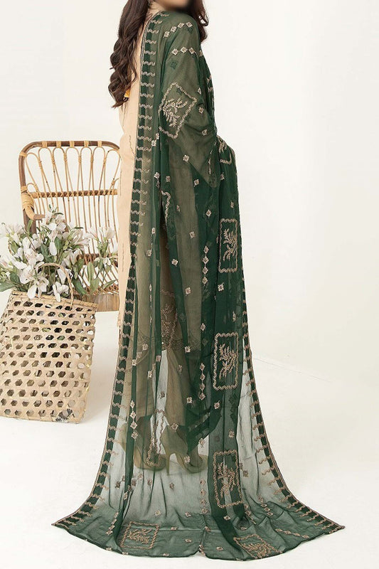 Marjjan Unstitched 3 Piece Exclusive Emb Slub Lawn Collection'2023-MNC-123-Green