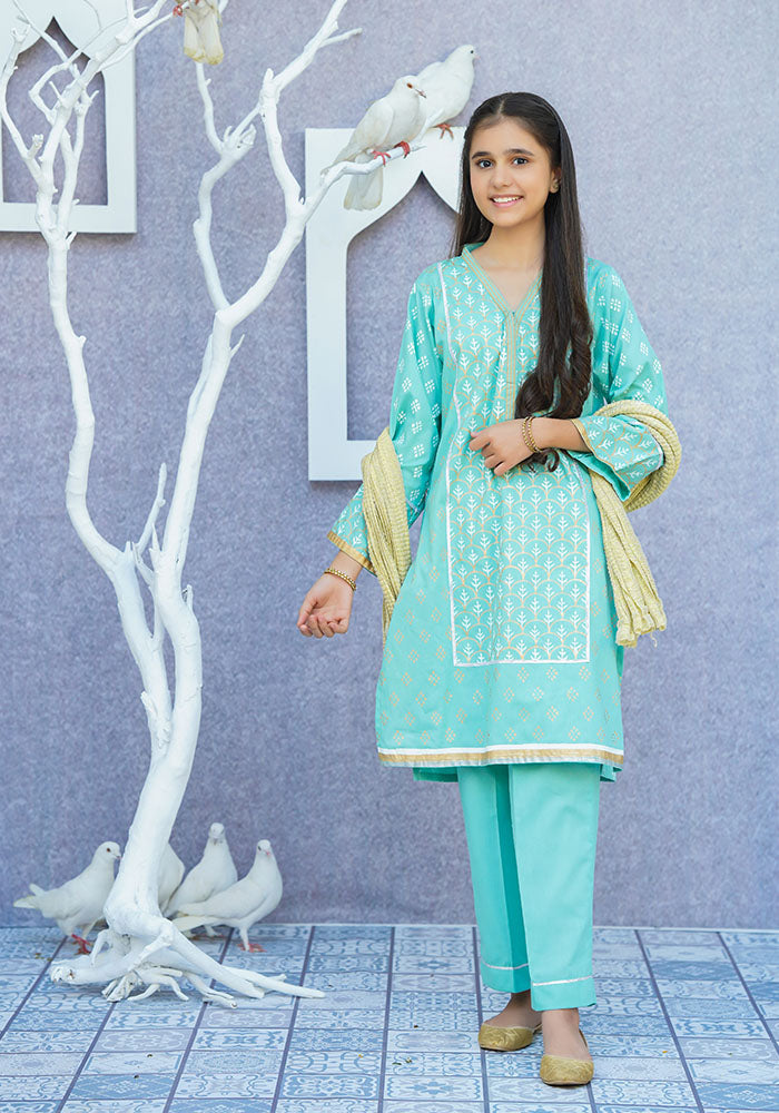Ochre Clothing Cotton Printed 3 Pc Suit