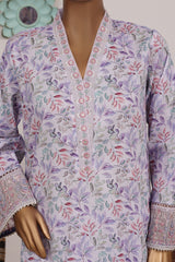 Bin Saeed Stitched 3 Piece Exclusive Emb Lawn Vol-03 Suit-WC-3186-PURPLE