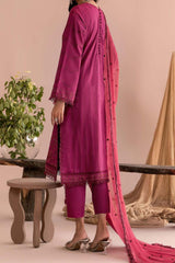 Zarif Unstitcehd 3 Piece Embroidered Eid Lawn Collection'2023-ZEL-02-Fushsia