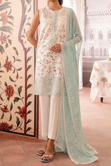 Cross Stitch Unstitched 3 Piece Premium Eid Lawn Collection'2023-22-Pearl White