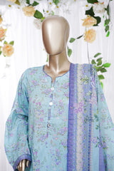 Bin Saeed Stitched 3 Piece Exclusive Printed Lawn Vol-08 Suit-LSM-2901-FEROZI